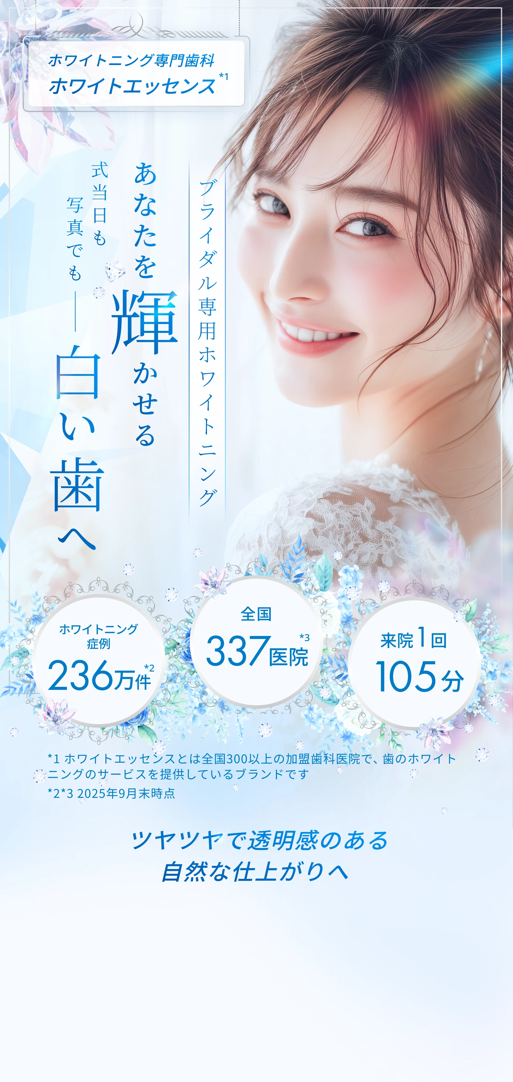 ブライダル専用ホワイトニング あなたを輝かせる白い歯へ