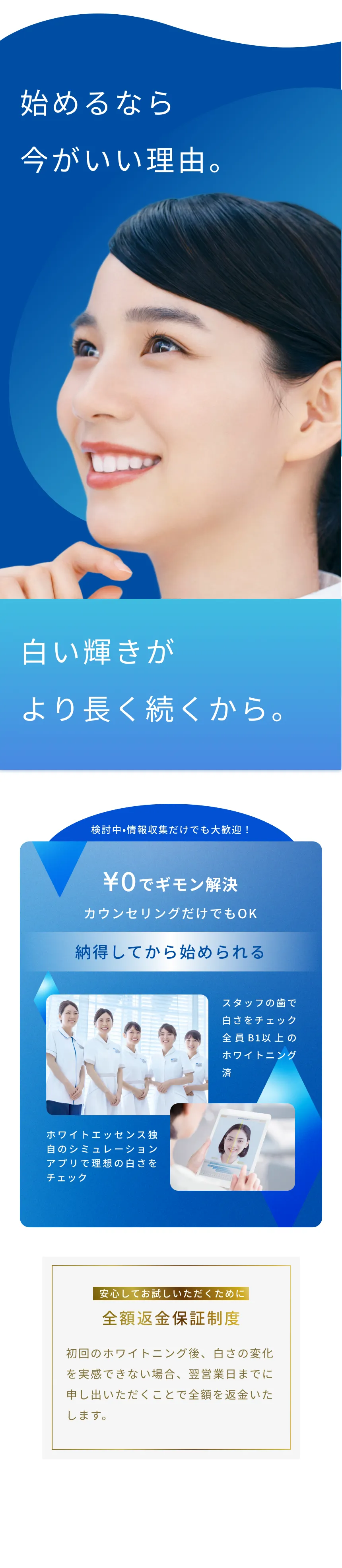 最新ホワイトニングは何が違う？目指せる白さが違う